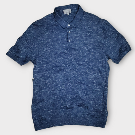 Mark & Spencer Men's Knit Polo Shirt Medium