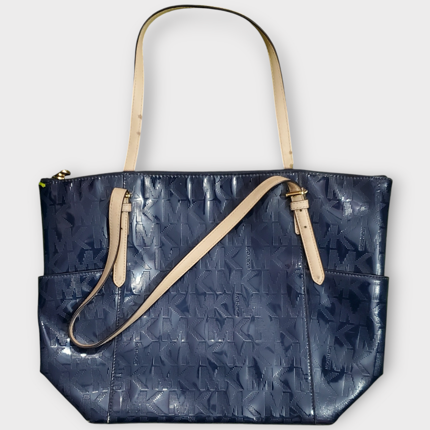 Michael Kors Patent Logo Debossed Tote Bag