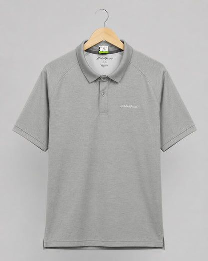 Eddie Bauer Men's Free Dry Polo Shirt Grey