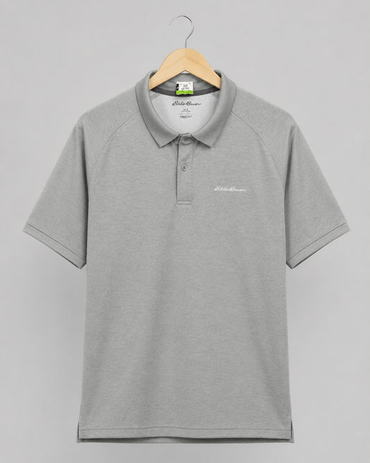 Eddie Bauer Men's Free Dry Polo Shirt Grey