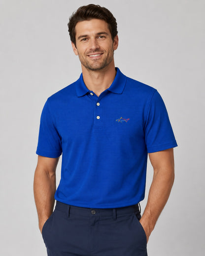 Greg Norman Play Dry Sport Polo Shirt Vibrant Blue