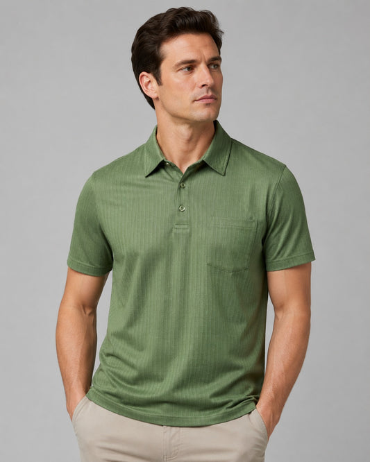 Tahari Polo Shirt Herringbone Texture
