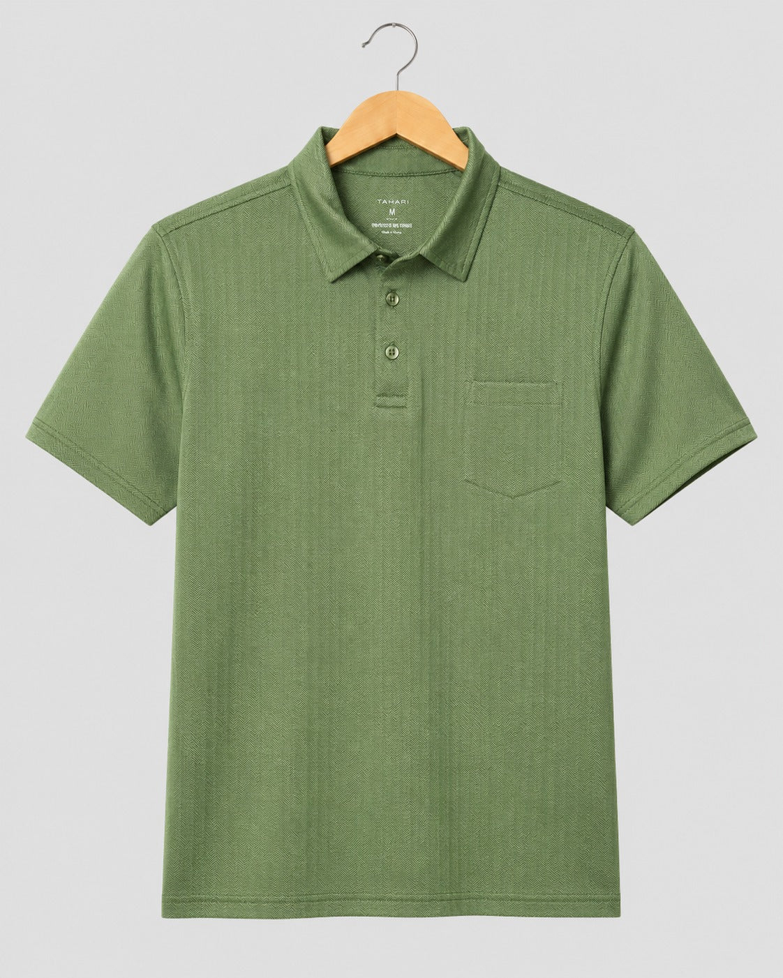 Tahari Polo Shirt Herringbone Texture
