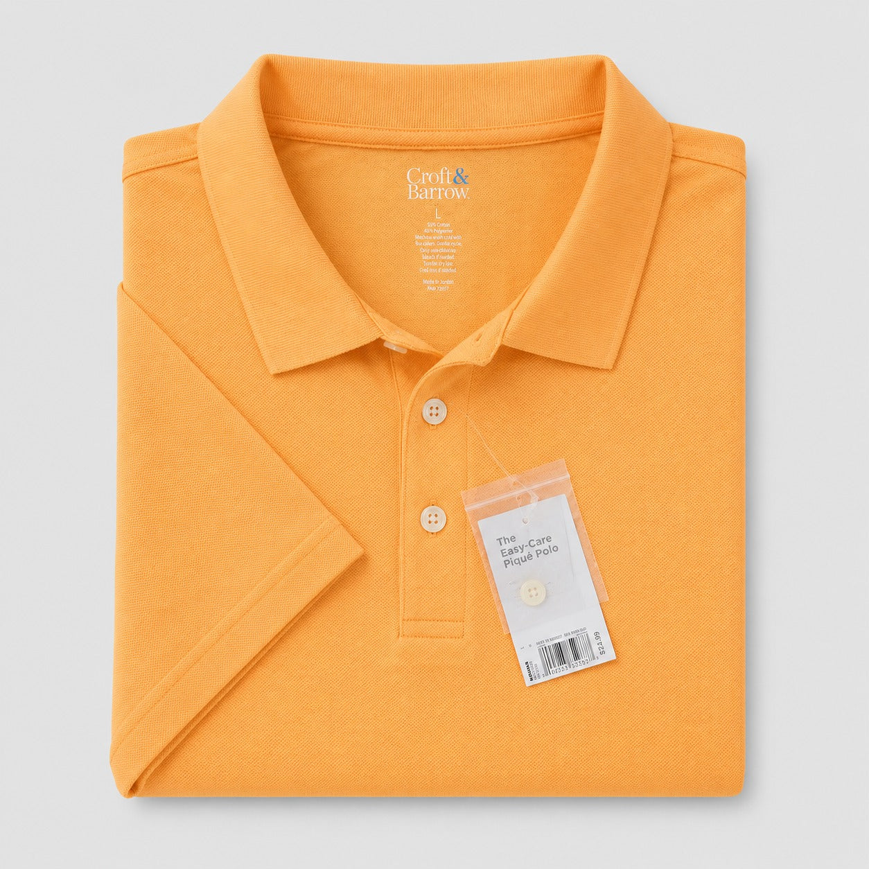Croft & Barrow Pique Polo Shirt Mustard Yellow