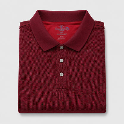 PGA Tour Champions Maroon Textured Polo Shirt