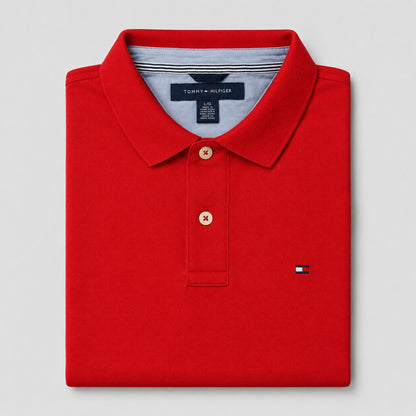 Tommy Hilfiger Solid Regular Fit Cotton Polo Shirt