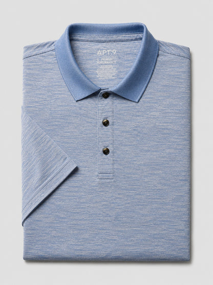 APT.9 Men's Polo Shirt Heathered Blue
