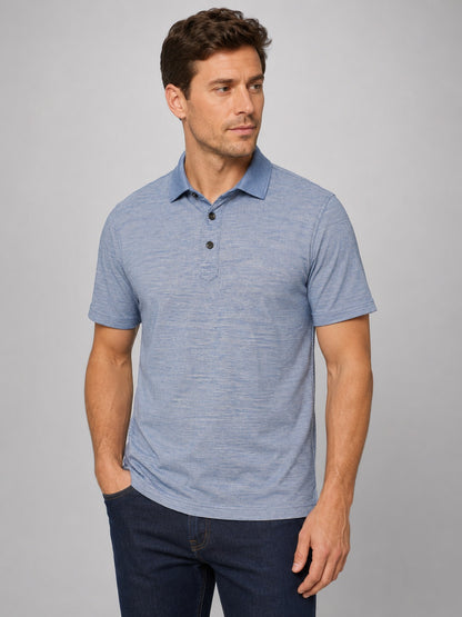 APT.9 Men's Polo Shirt Heathered Blue