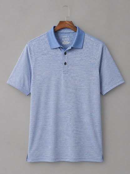 APT.9 Men's Polo Shirt Heathered Blue