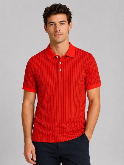 Nike Performance Polo Shirt Orange Stripped