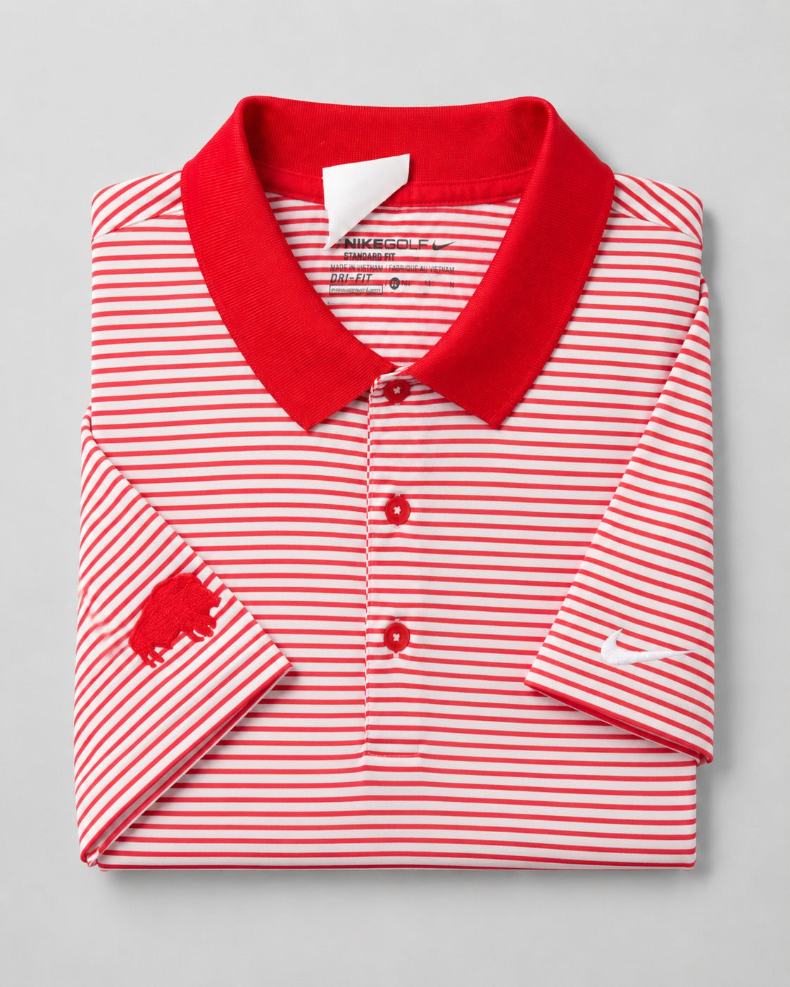 Nike Golf Standard Fit Polo Shirt Orange Striped