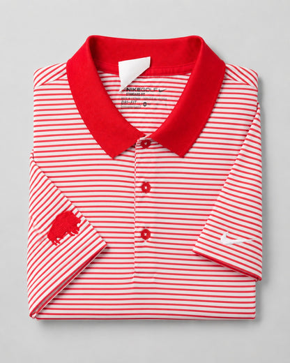 Nike Golf Standard Fit Polo Shirt Orange Striped