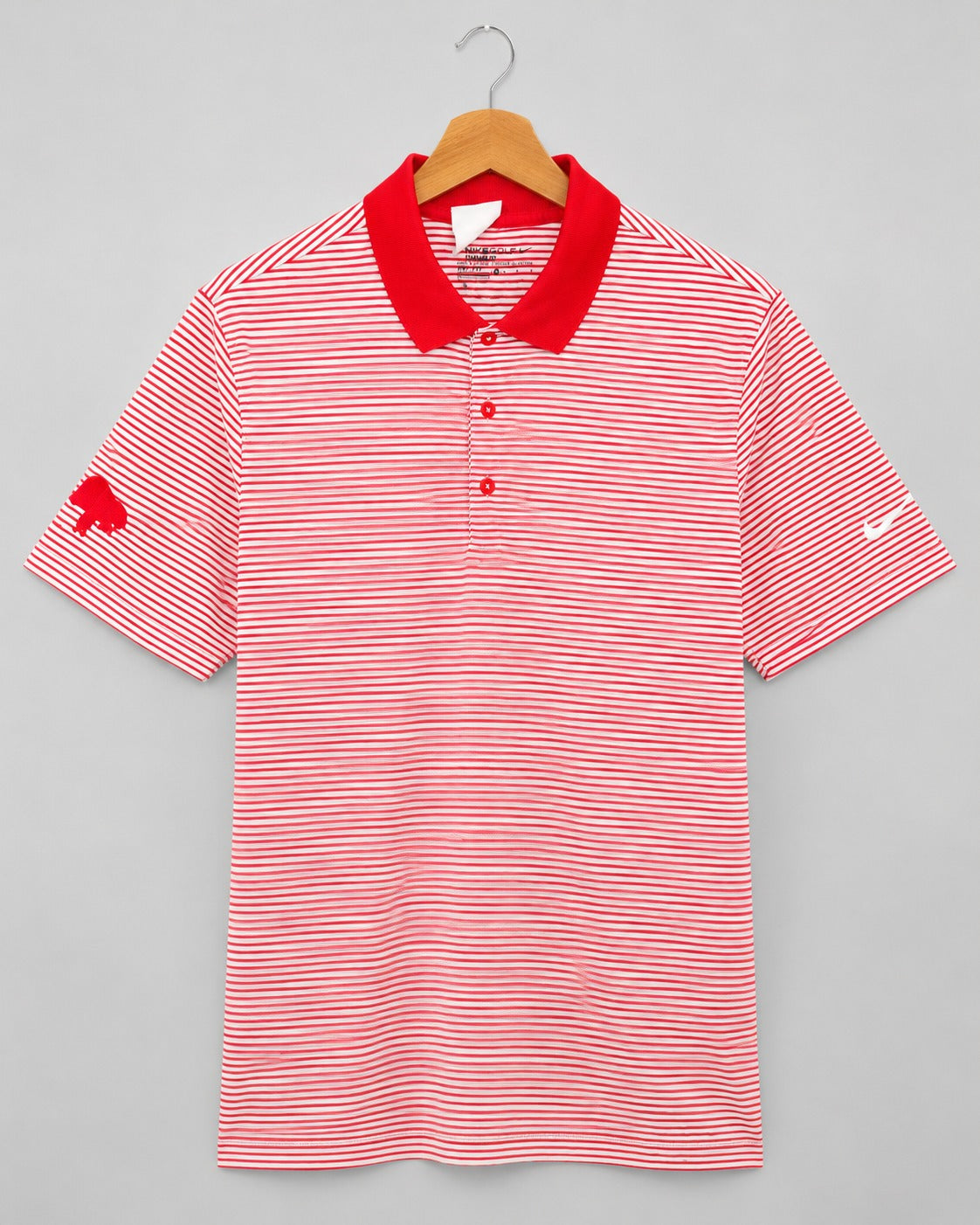 Nike Golf Standard Fit Polo Shirt Orange Striped