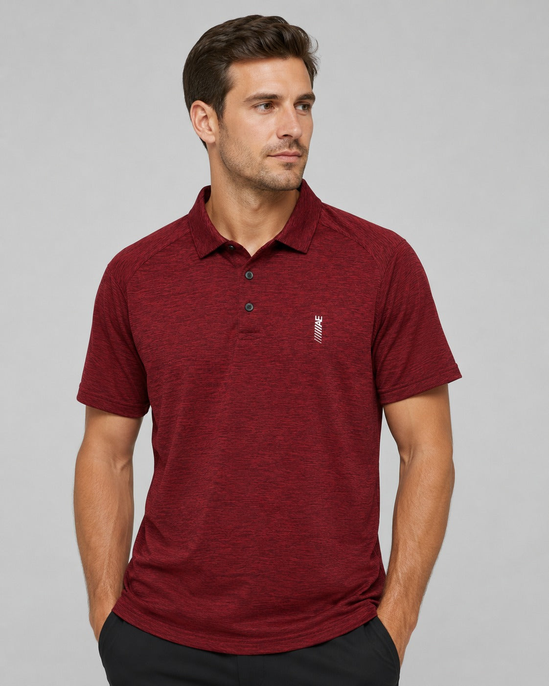 American Eagle Outfitters Polo Shirt Heathered