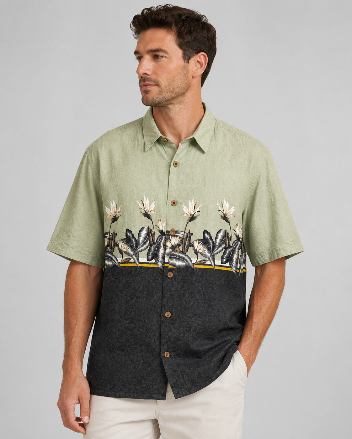 Puritan Brand Short Sleeve Button Down Shirt