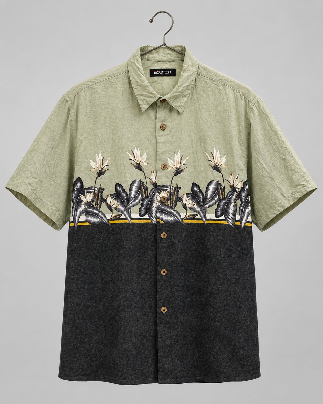 Puritan Brand Short Sleeve Button Down Shirt