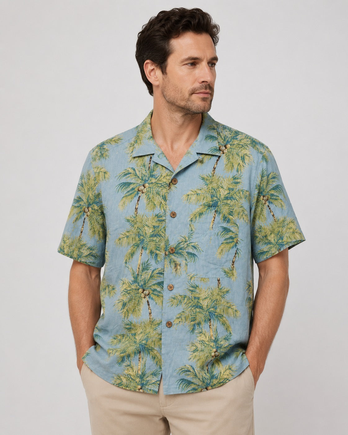 Joe Martin Hawaii Palm Tree & Coconut Print