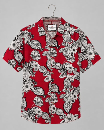 Ditch Plains Men's Shirt 100% Cotton Hawaii Pattern