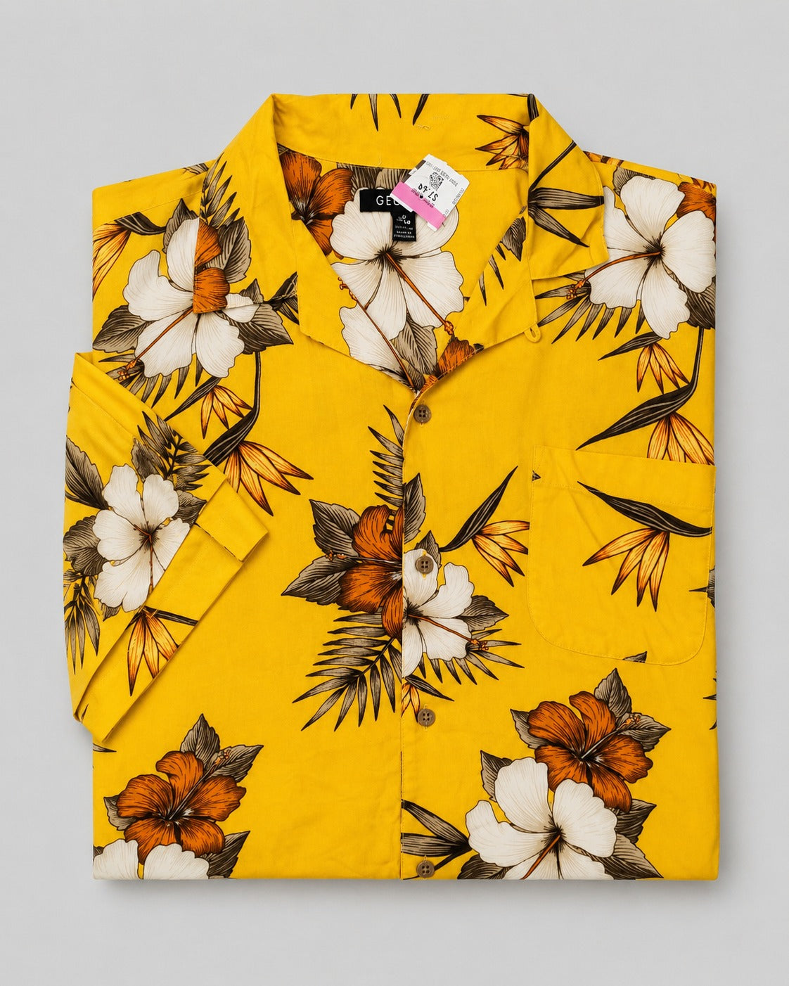 George Hawaii Men's Shirt Double Floral Printed