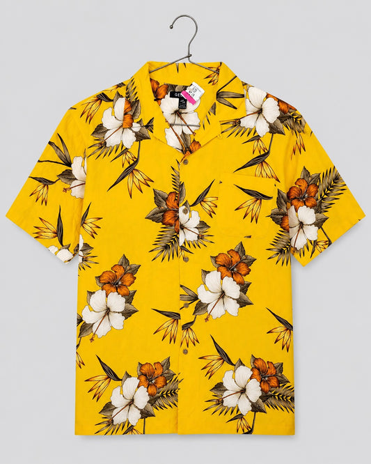 George Hawaii Men's Shirt Double Floral Printed