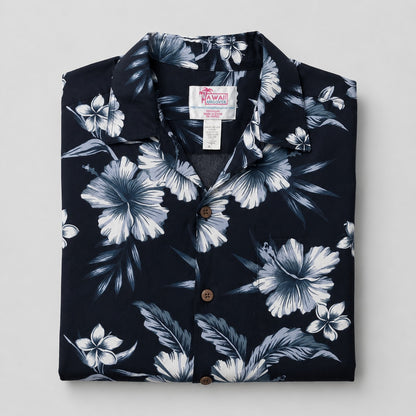 Hawaii Hangover Black Floral Shirt Half Sleeve