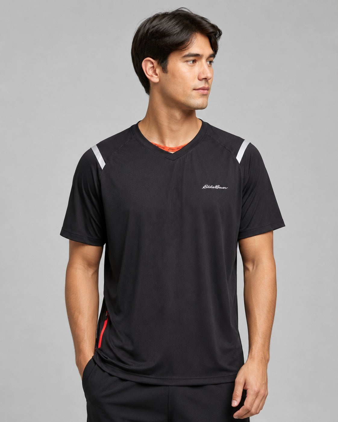 Eddie Bauer Motion V-Neck Light Weight Performance T-Shirt