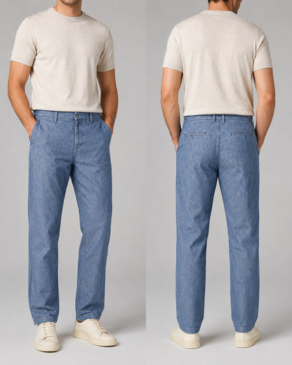 Edwin Denim Pants Chambray Style