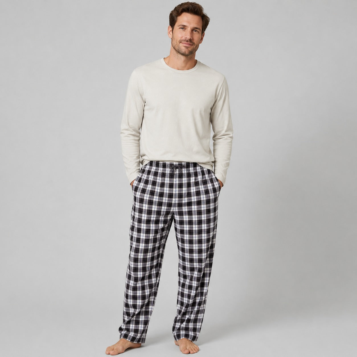 Saddlebred Men's Cotton Pajama Sleep Wear