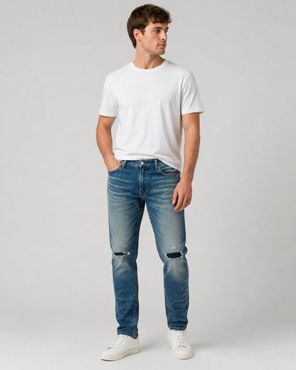 Ralph Lauren Light Wash With Heavy Fading Dark Patches Denim
