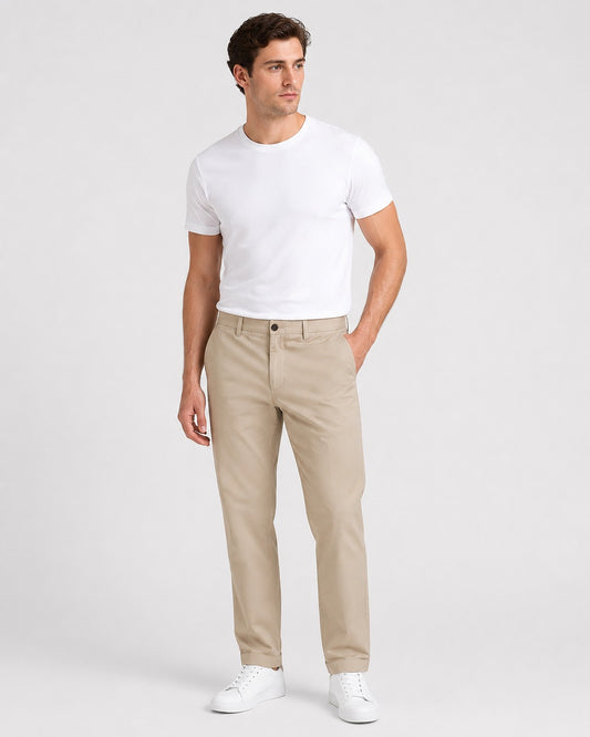 Tommy Hilfiger Men's Tan Stretch Chino Pant Comfort Fit