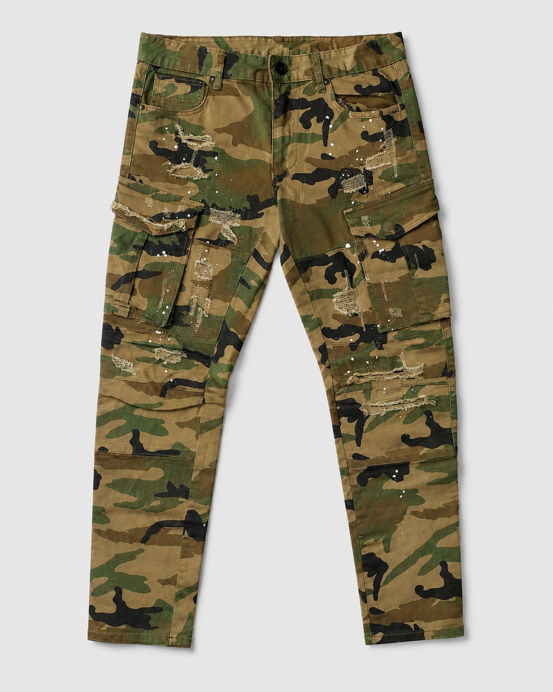 Smoke Rise Rip & Repair Cargo Pants Woodland Camo Pattern
