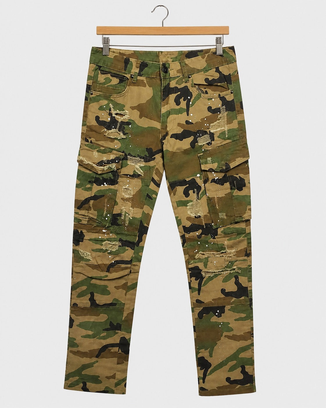 Smoke Rise Rip & Repair Cargo Pants Woodland Camo Pattern