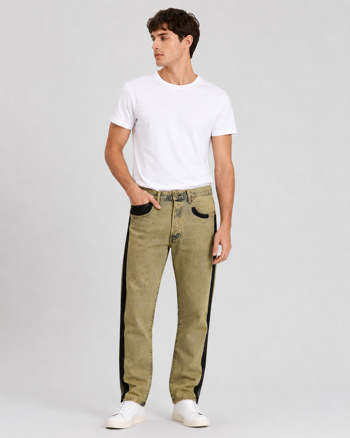 Levi's 501 Vintage Jeans Mud Wash Cloudy Khaki