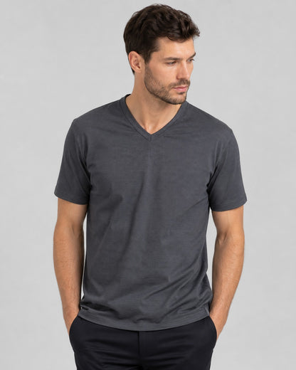Perry Ellis Striped V-Neck T-Shirt