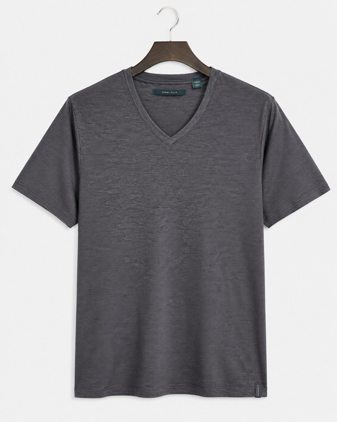 Perry Ellis Striped V-Neck T-Shirt