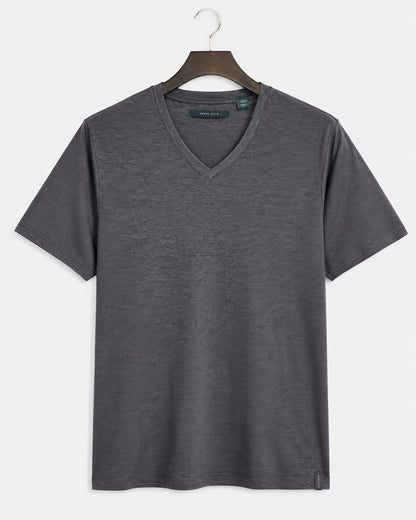 Perry Ellis Striped V-Neck T-Shirt