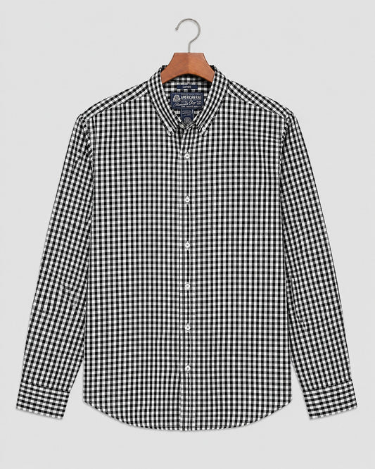 American Rag Cie Men's Shirt White & Black Gingham